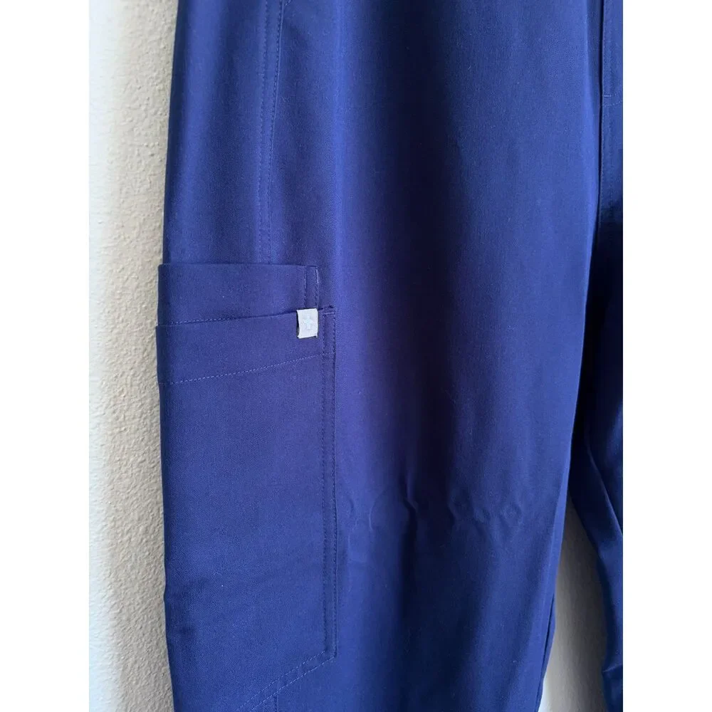 FIGS Navy Blue Axim Cargo Straight Leg 7-Pocket Scrub Pants Mens XXL Tall